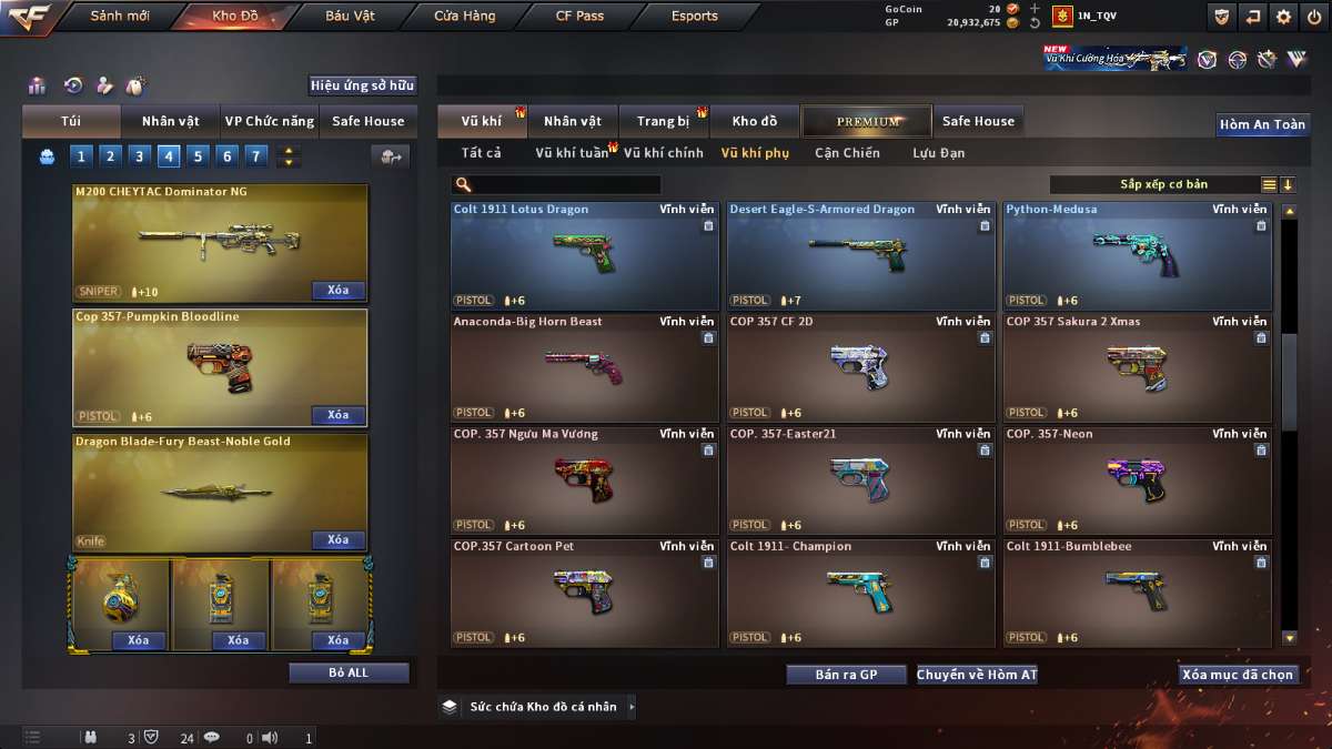 shop acc cf uy tin gia re